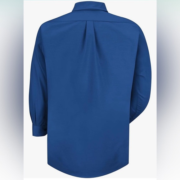 Red Kap Men's Poplin Dress Shirt, Royal Blue, L Tall - Picture 2 of 6